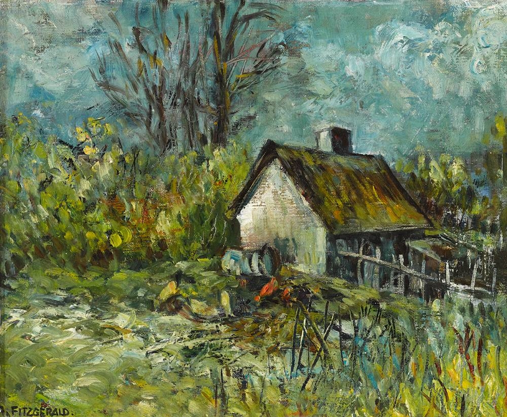 Artwork by Anne Fitzgerald, COTTAGE IN A LANDSCAPE, Made of oil on canvas