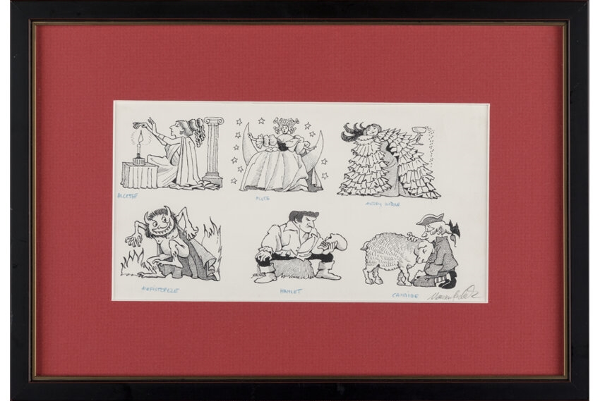 Artwork by Maurice Sendak, Everyone Deserves a Night at the Opera: Six Operas, New York City Opera programme interior illustration, Made of Ink on paper