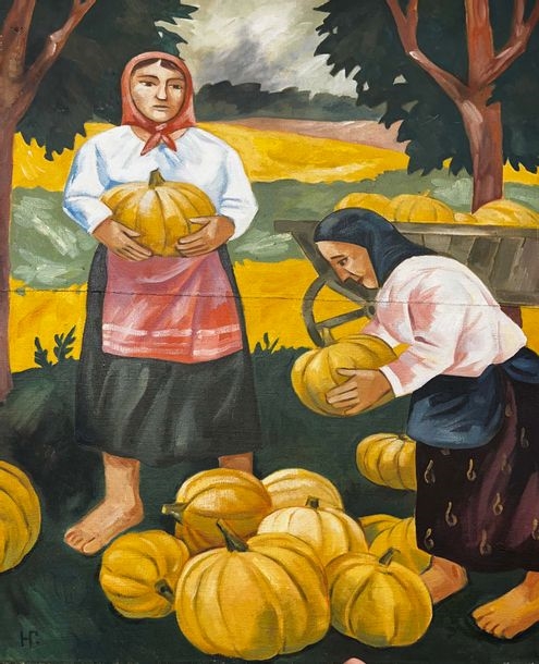 Pumpkin harvest, ca. 1911/1912 by Natalia Goncharova, ca. 1911/1912