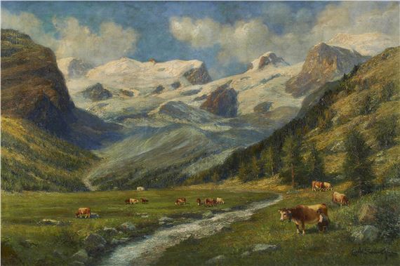 Pascoli a Champoluc by Ercole Garavaglia, 1938