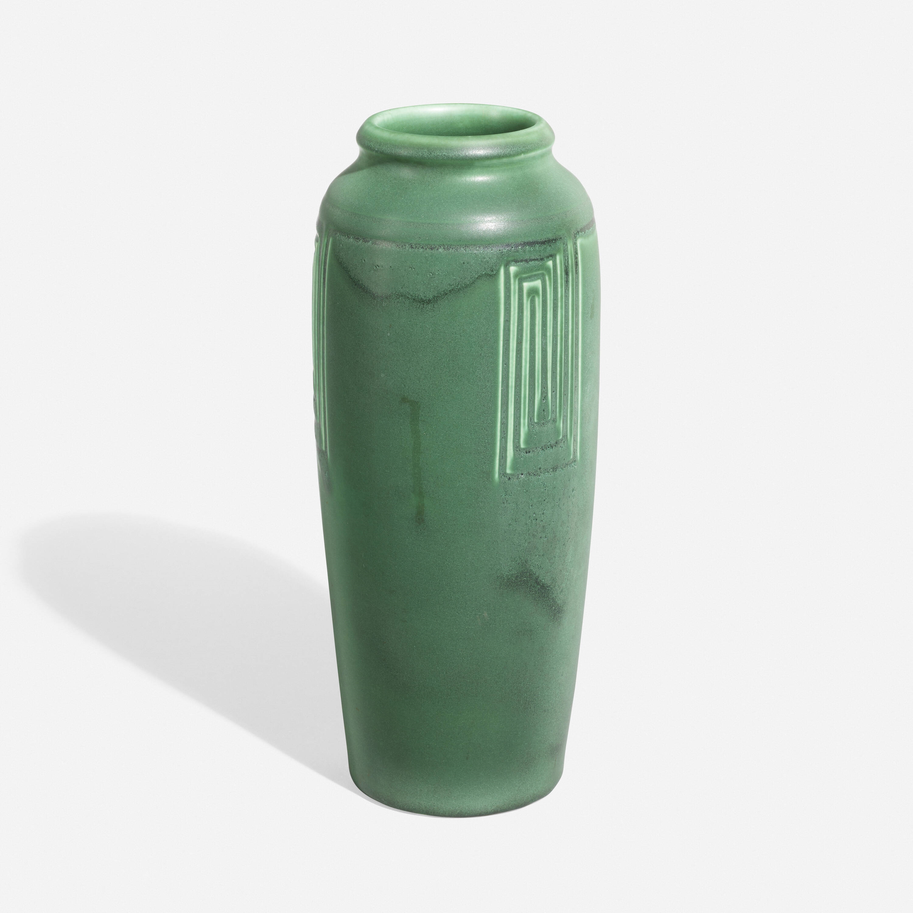 Rookwood Pottery | Tall Z-Line production vase with molded Greek key ...
