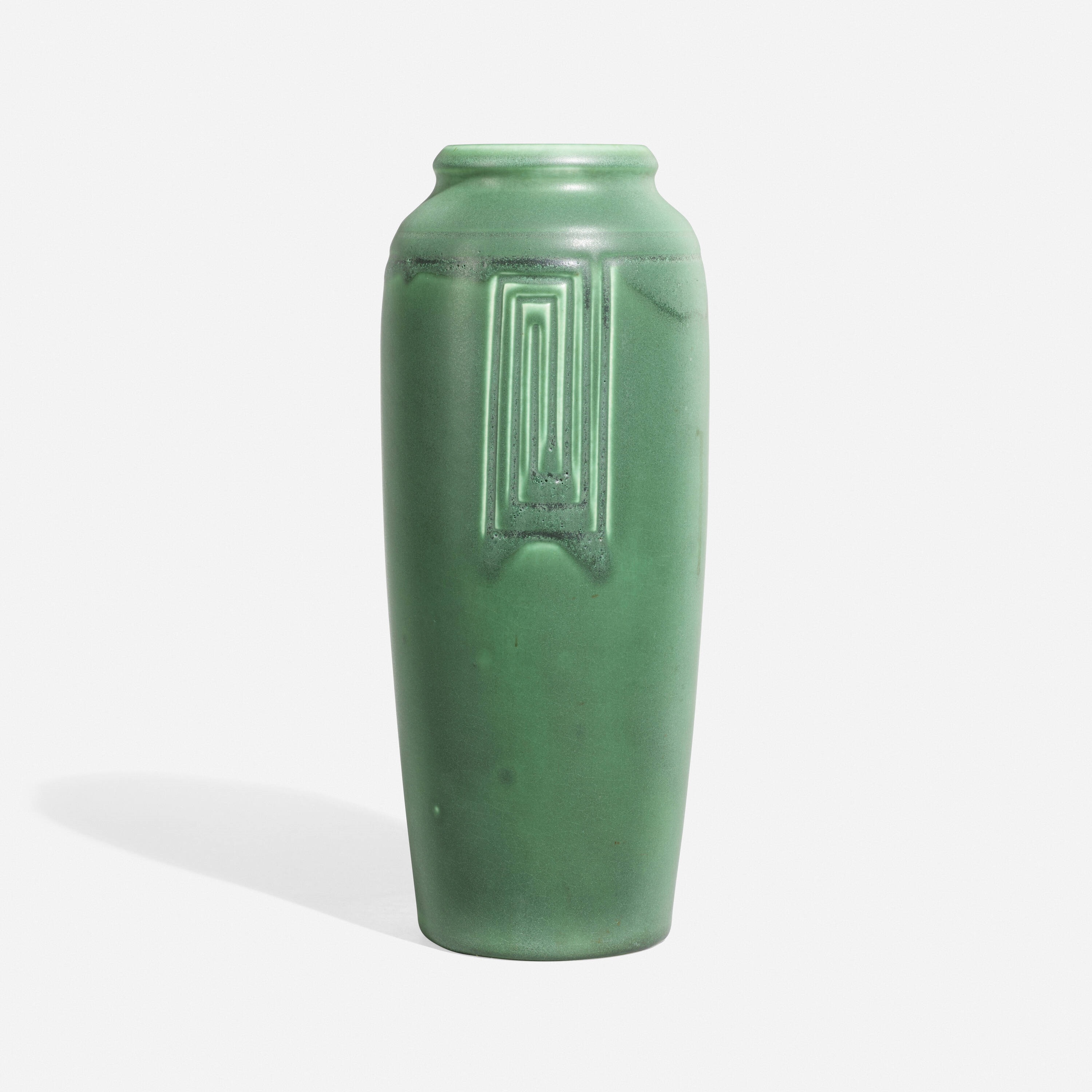Rookwood Pottery | Tall Z-Line production vase with molded Greek key ...