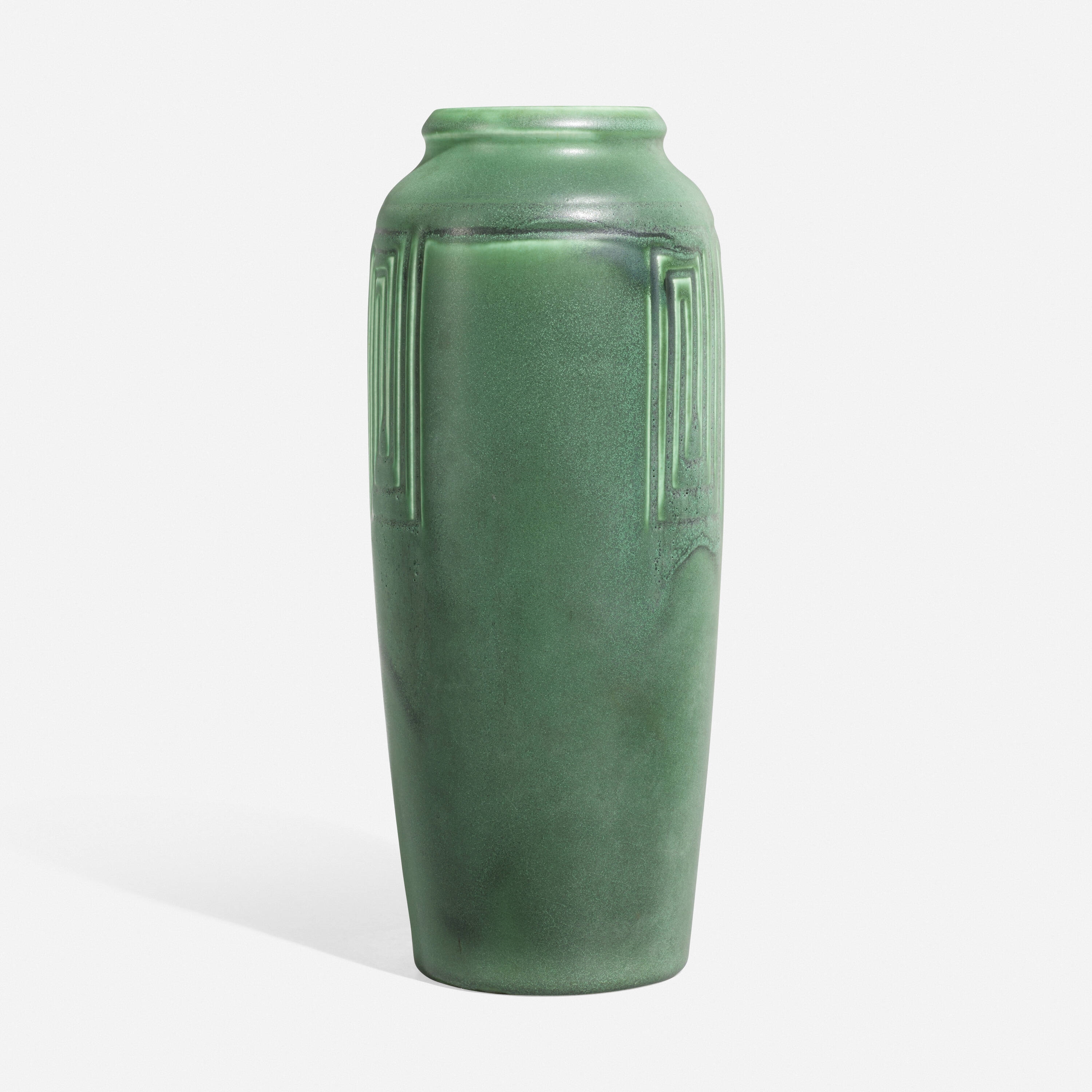 Rookwood Pottery | Tall Z-Line production vase with molded Greek key ...