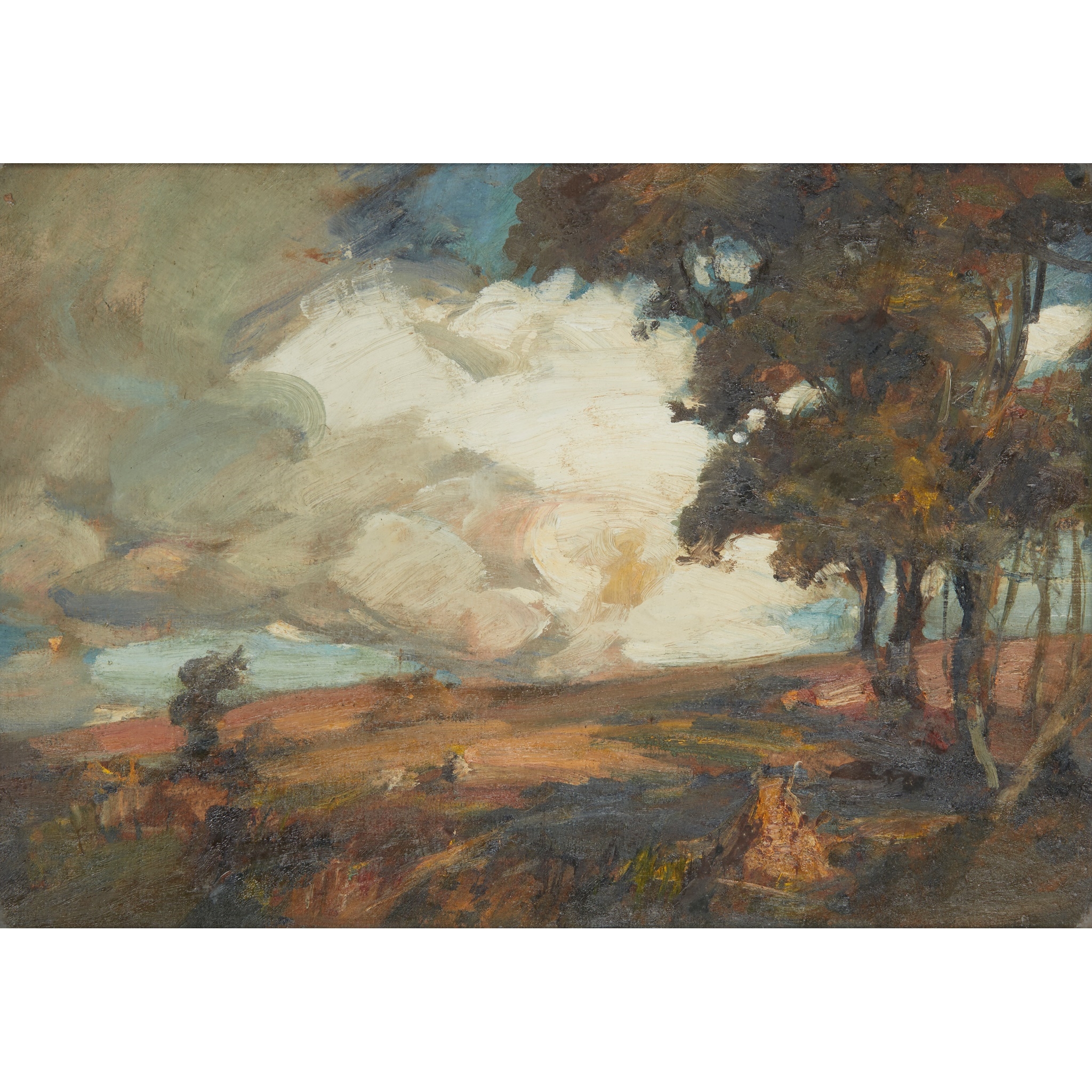 Artwork by James Campbell Noble, A BLUSTERY DAY, Made of Oil on board