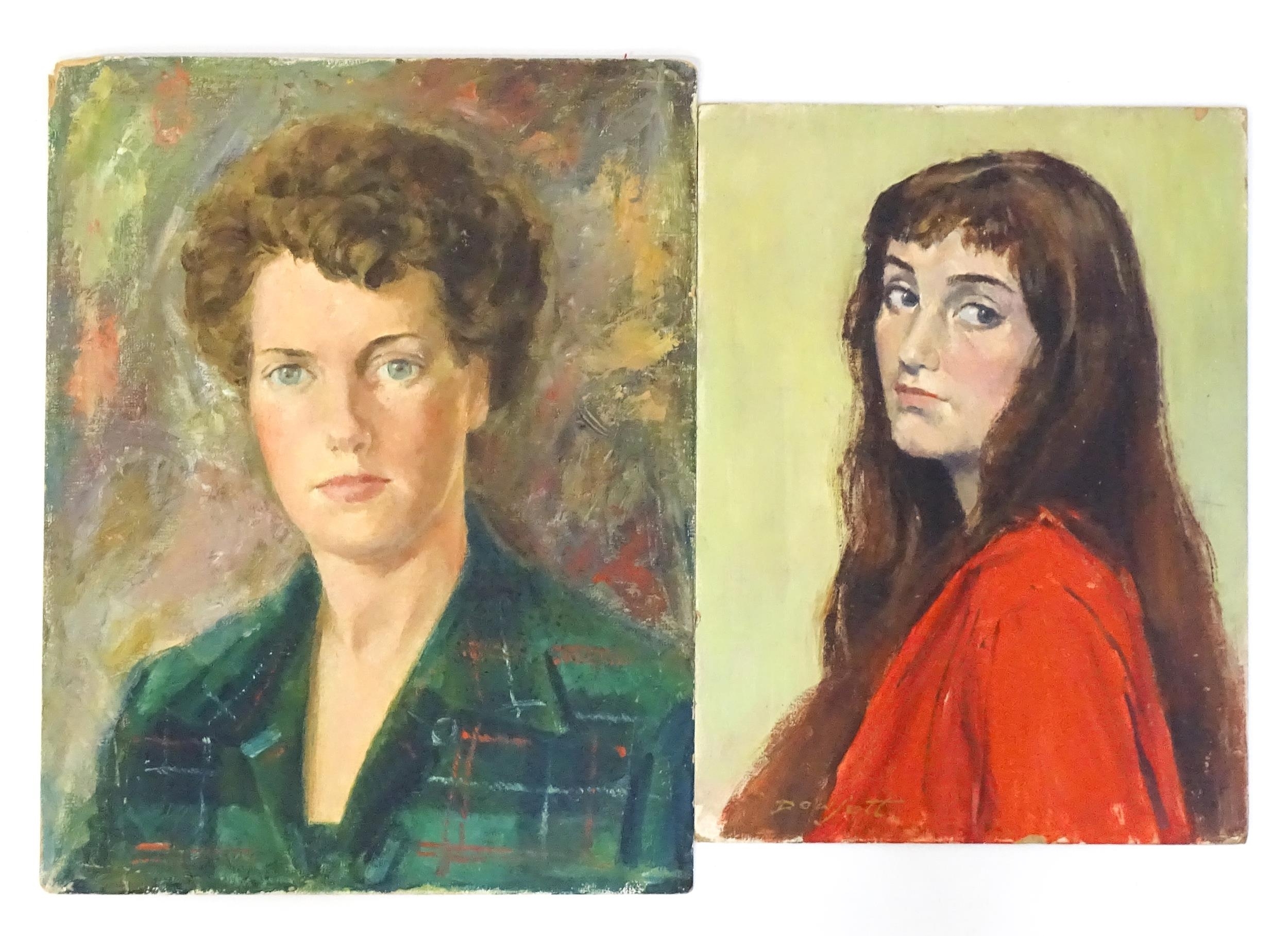 William 'Bill' Dowsett | Two female portrait studies | MutualArt
