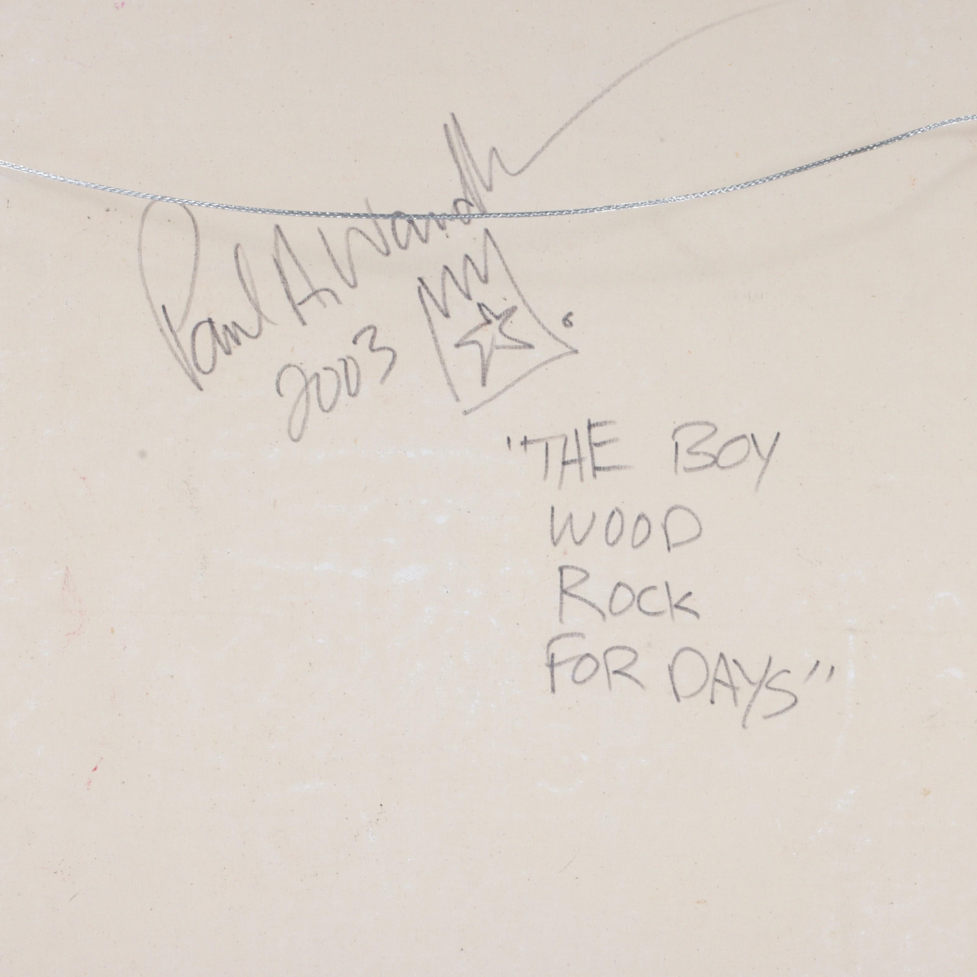 Artwork by Paul Andrew Wandless, The Boy Wood Rock for Days, 2003, Made of oil on canvas