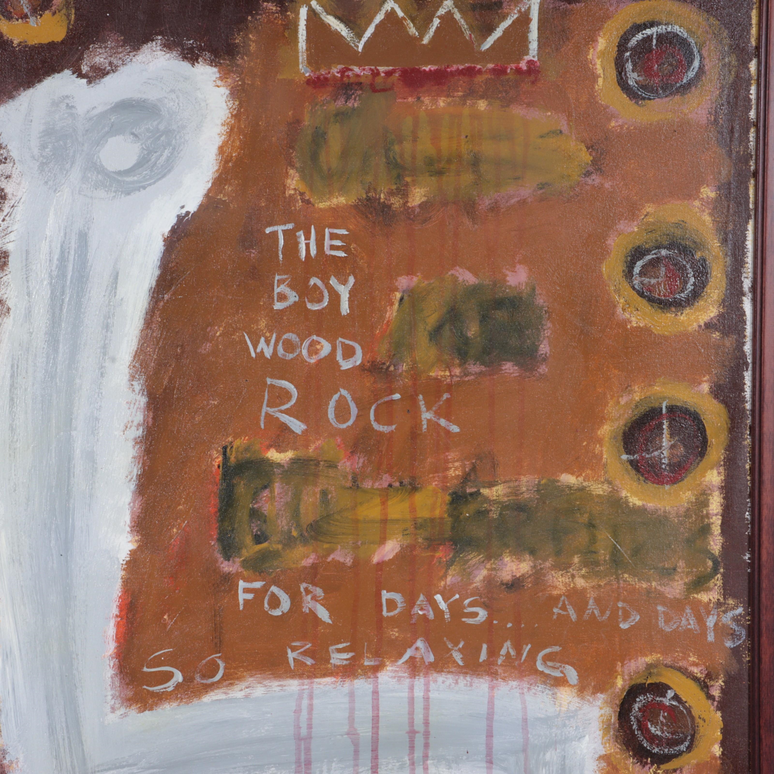 Artwork by Paul Andrew Wandless, The Boy Wood Rock for Days, 2003, Made of oil on canvas