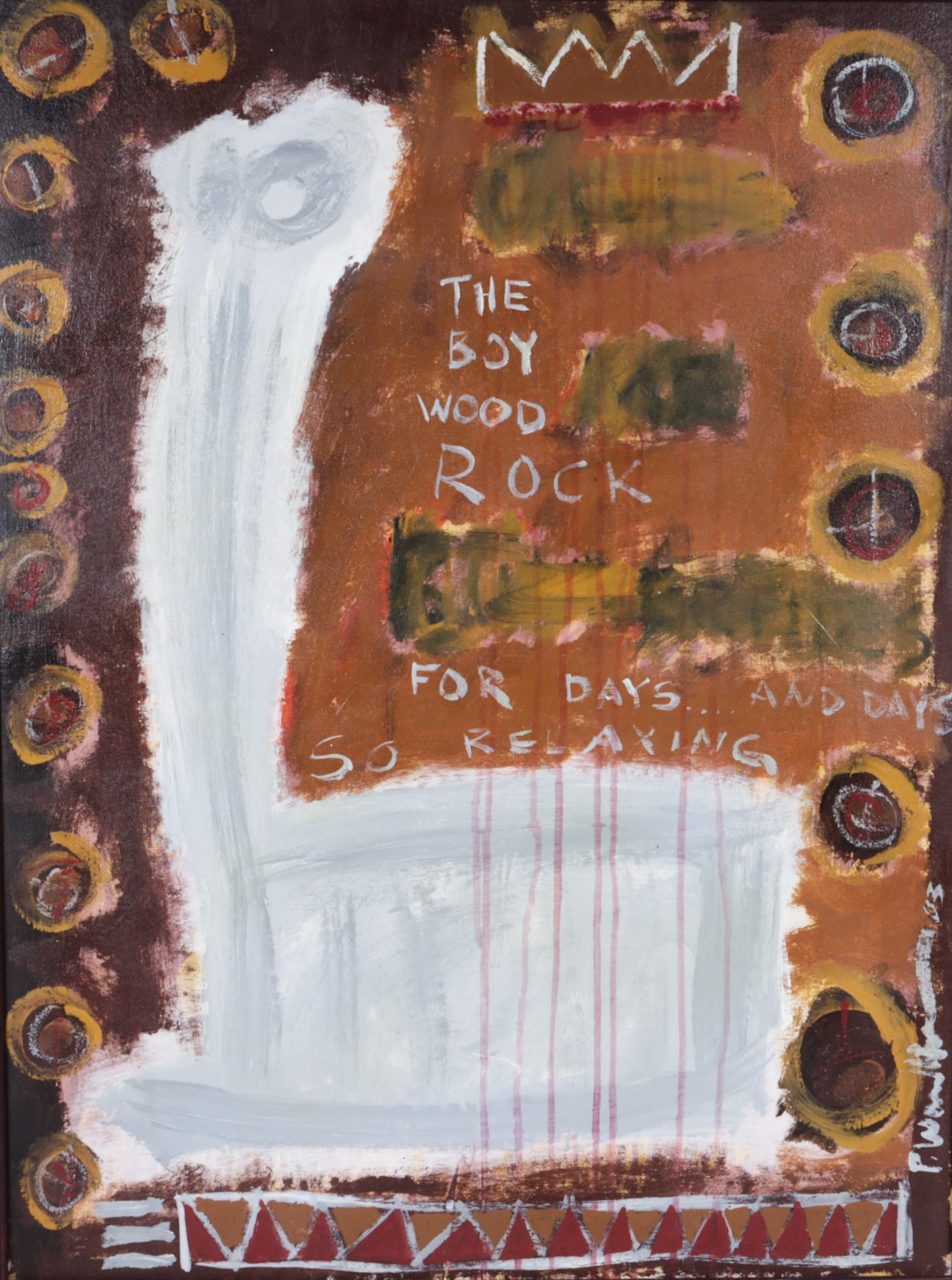 Artwork by Paul Andrew Wandless, The Boy Wood Rock for Days, 2003, Made of oil on canvas