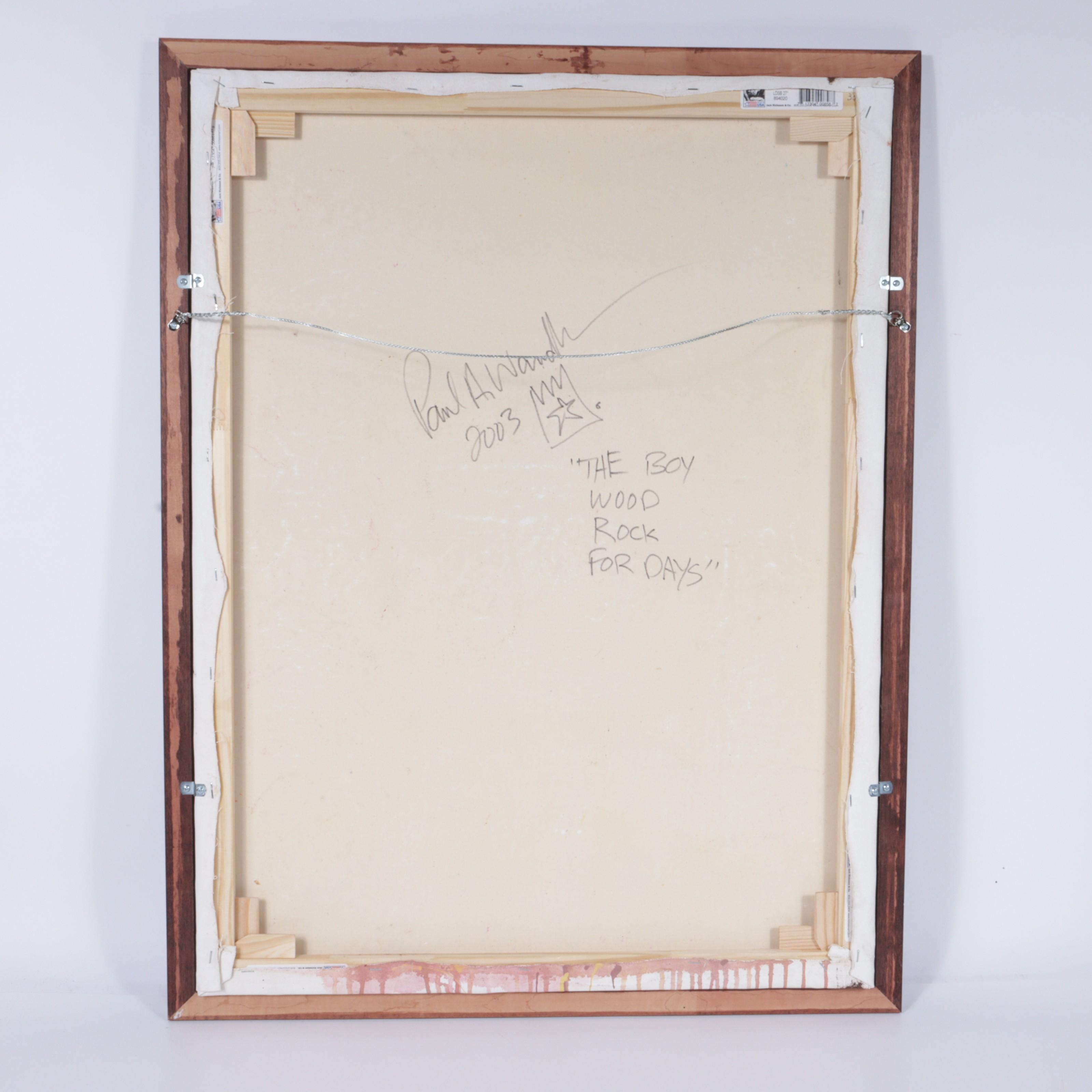 Artwork by Paul Andrew Wandless, The Boy Wood Rock for Days, 2003, Made of oil on canvas