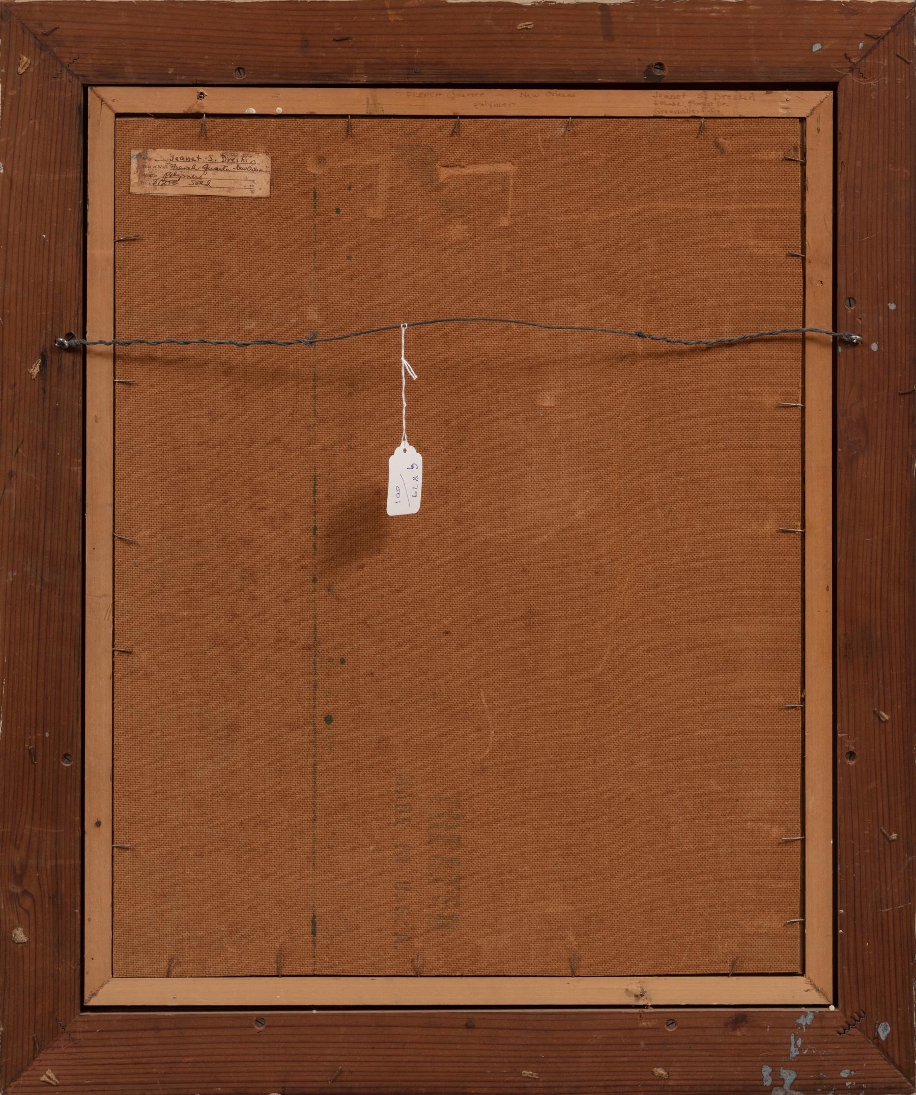 Artwork by Jeanet Dreskin, French Quarter - New Orleans, Made of polymer on paper laid on board