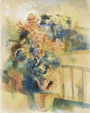 Still life with flowering plant, 1924 by Jean Dufy, 1924