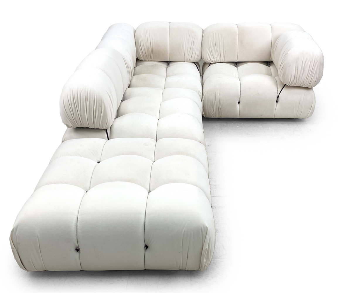 Artwork by Mario Bellini, MARIO BELLINI CAMALEONDA STYLE MODULAR SOFA, Made of velvet