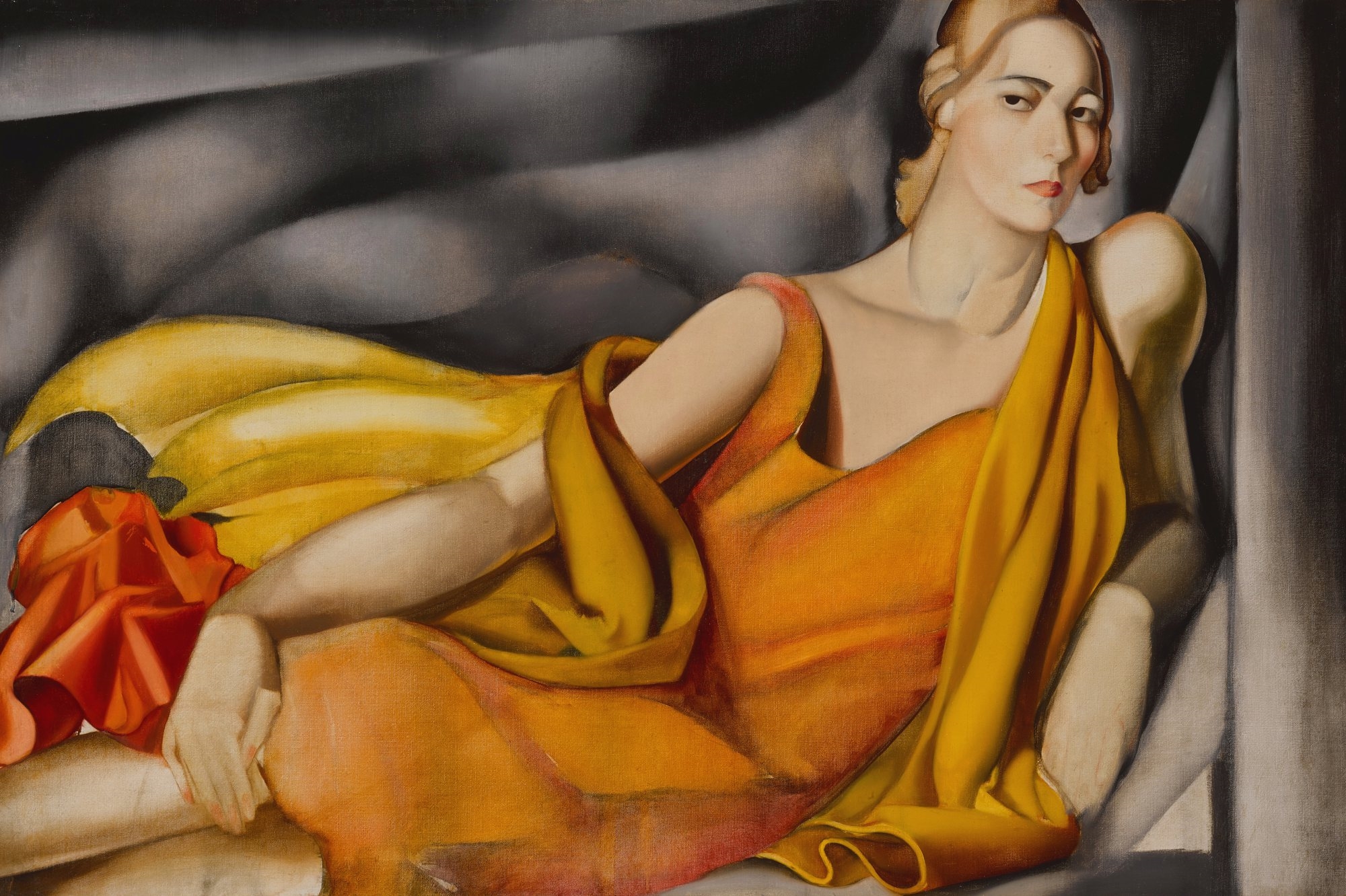 Femme à la robe jaune by Tamara de Lempicka, 1929