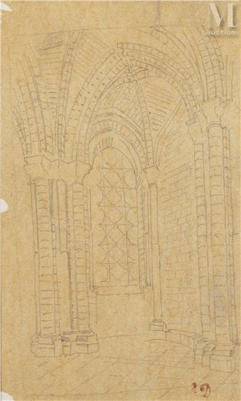 Etude de la Sainte Chapelle by Eugène Delacroix