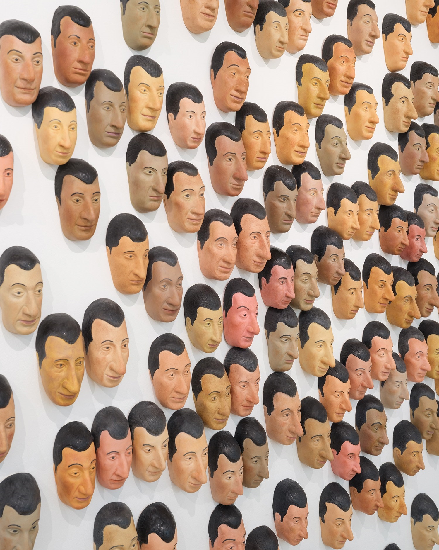 Artwork by Maurizio Cattelan, Spermini, Made of painted latex, in 250 parts