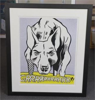 90s Roy Lichtenstein 犬 「GRRRRRRRRRRR!!」 Roy Lichtenstein | GRRRRRRRRRRR!!' | MutualArt