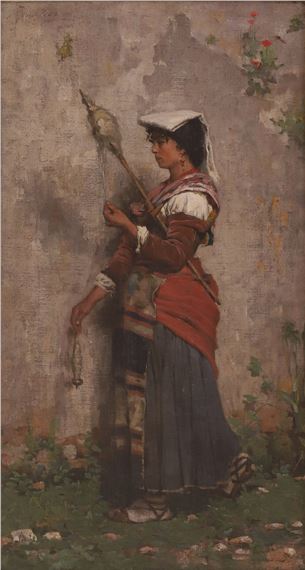 Jules Rousset | La Fileuse (1876) | MutualArt