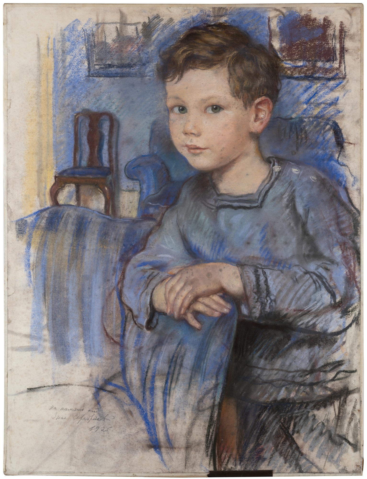 Portrait de Peter Ustinov enfant - Zinaida Yevgenyevna Serebryakova