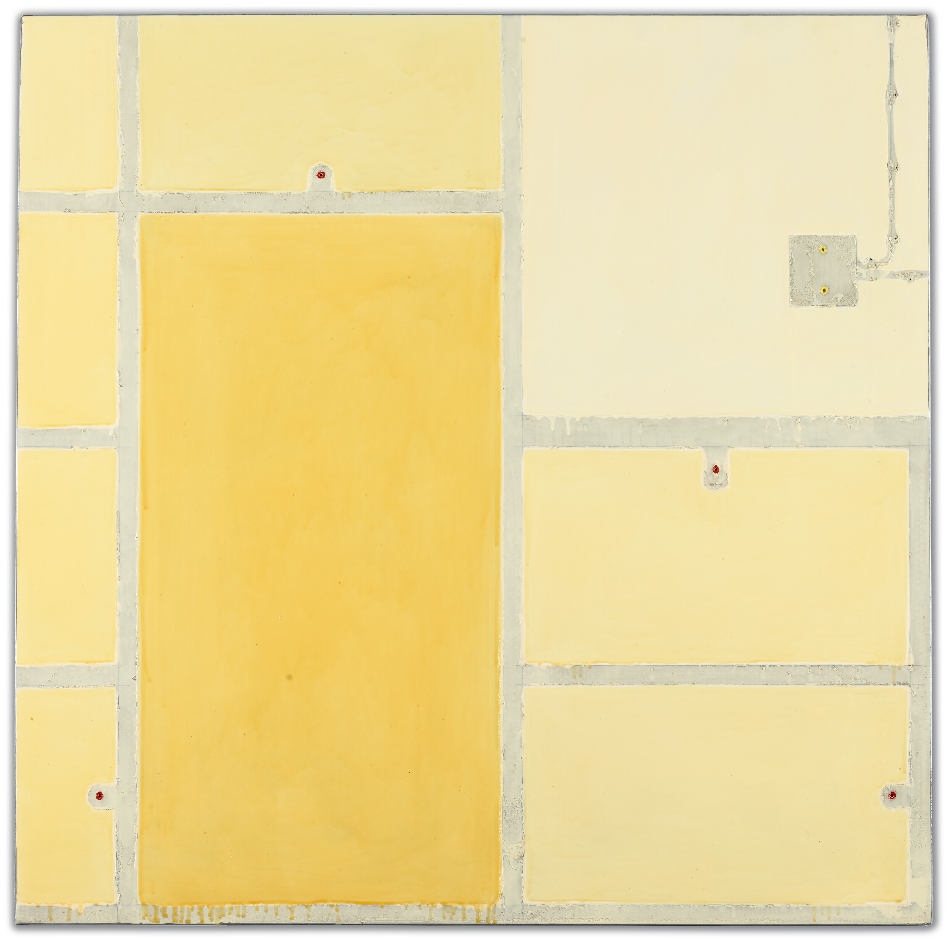 Artwork by Clay Ketter, Tobacco Kitchen 914, Made of enamel and plastic on steel laid on panel