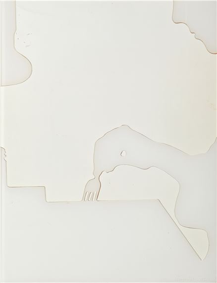 Untitled (Pormenor das sombras projetadas de Lourdes Castro e René Bertholo, rue des Saints Pères, Paris, 1964) by Lourdes Castro