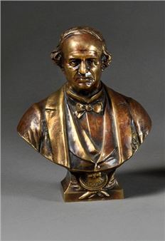 Electroplated bust of the chemist Jean-Baptiste Dumas (1800-1884) - Eugène Guillaume