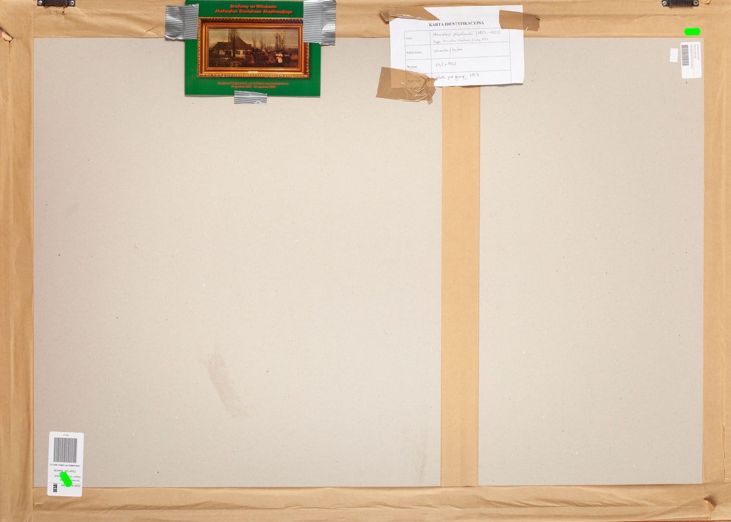 Artwork by Stanisław Masłowski, Landscape from Wola Rafalowska, Made of cardboard