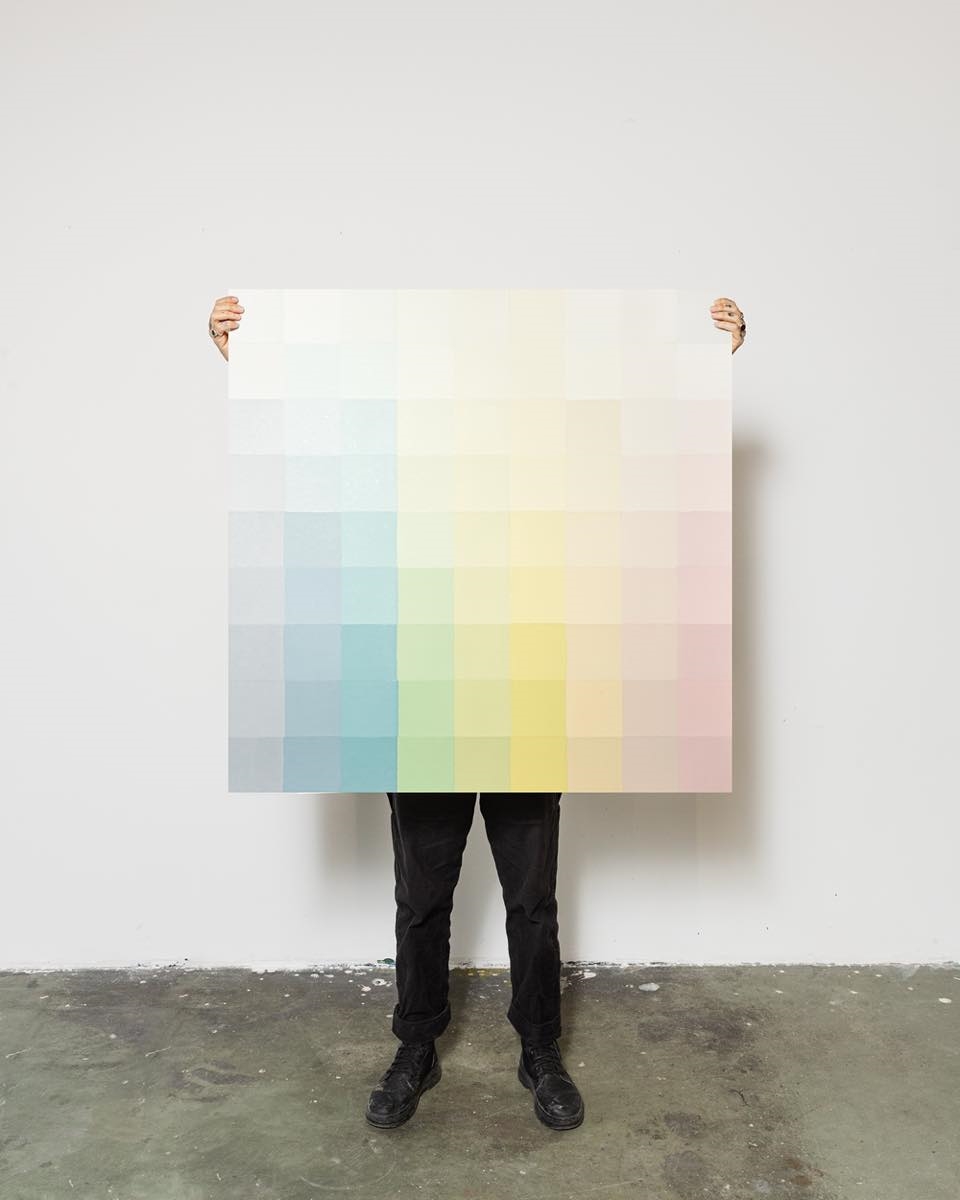 Artwork by Alberonero, 81 Toni 4/8, Made of Screen print, 81 layers on Hahnemüle natural white paper