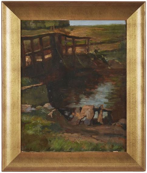 Brücklein über die Ilm bei Weimar by Ludwig von Hofmann