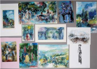 Landschaften, Blumen u. Figuren - Karl-martin Mildner