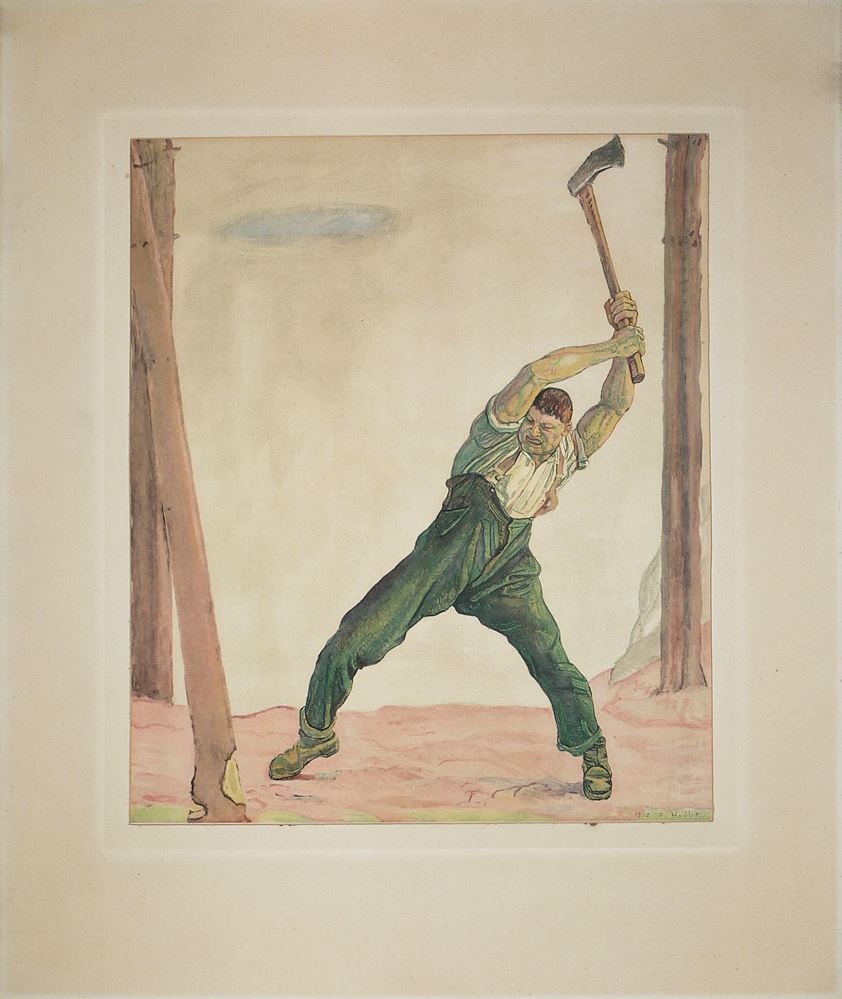 Der Holzfäller by Ferdinand Hodler, 1910
