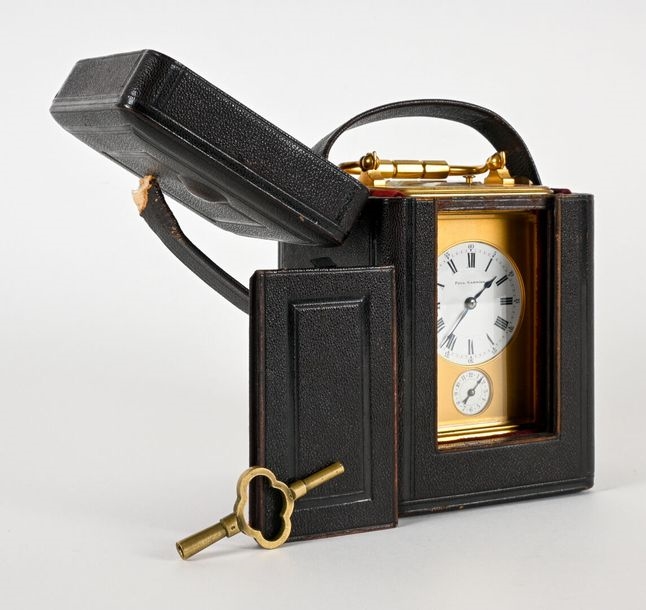 Artwork by Paul Garnier, Hinged handle, skeletonized sides, top and back