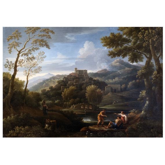 Placido Costanzi | Landscape of the Roman countryside with classical ...