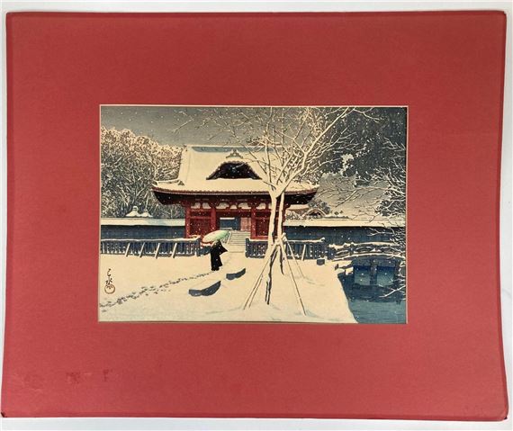 Snow at Shiba Park, Tokyo by Hasui Kawase