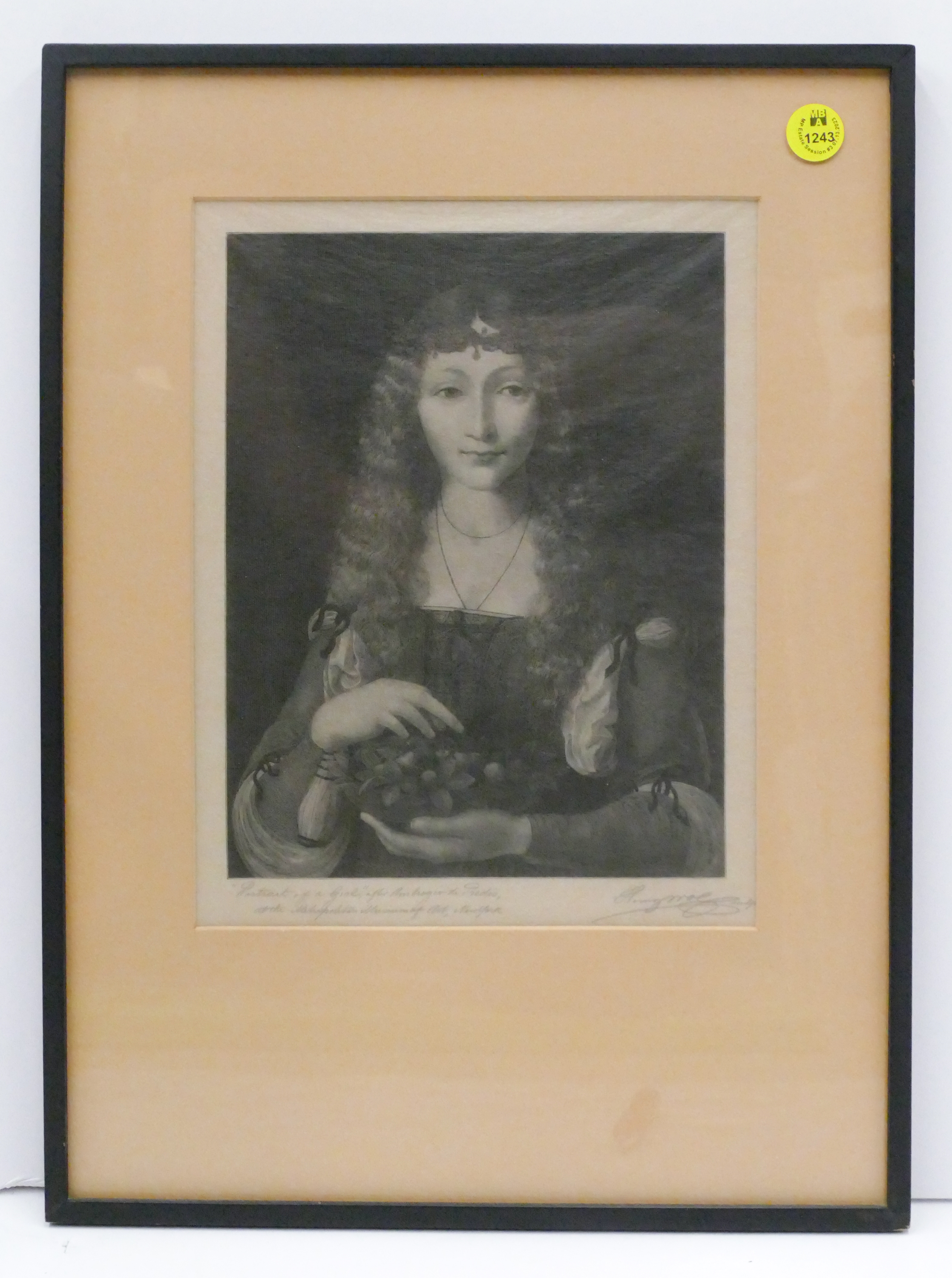 Artwork by Henry Wolf, ''PORTRAIT OF A GIRL'', Made of Engraving