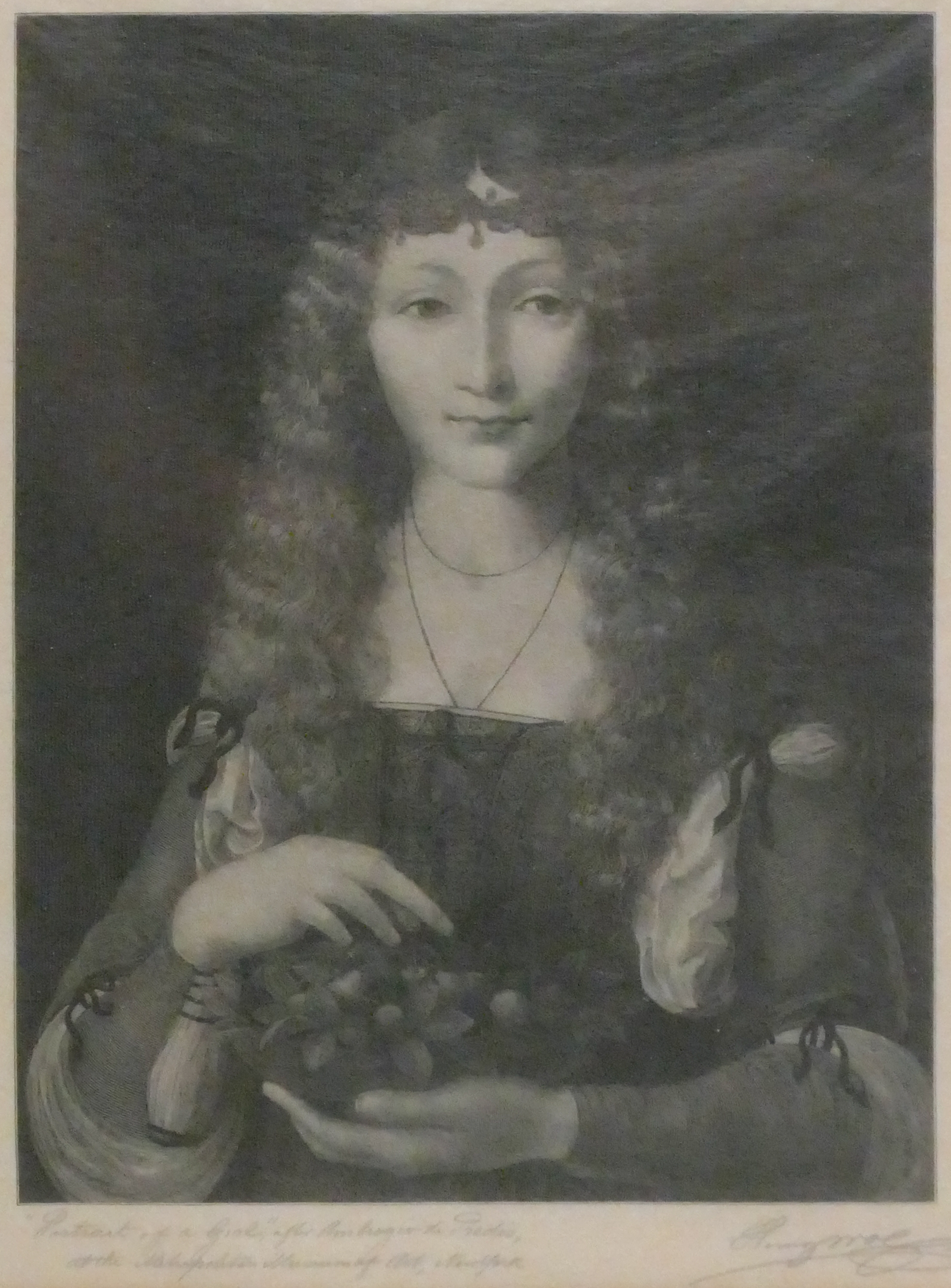 Artwork by Henry Wolf, ''PORTRAIT OF A GIRL'', Made of Engraving