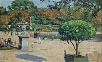 View of the Luxembourg Gardens - Paris - Louis Petit