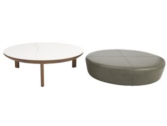 OTWAY COFFEE TABLE & JOHANNA OTTOMAN - Justin Hutchinson