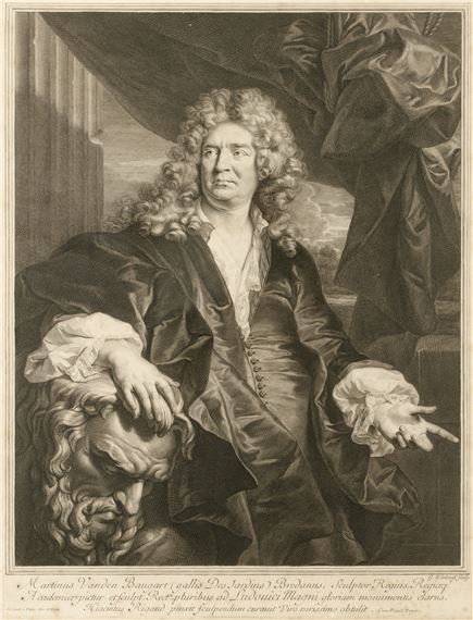 'Martinus Vanden Baugart Gallis Des Jardins Bredanus by Gérard Edelinck, Hyacinthe Rigaud