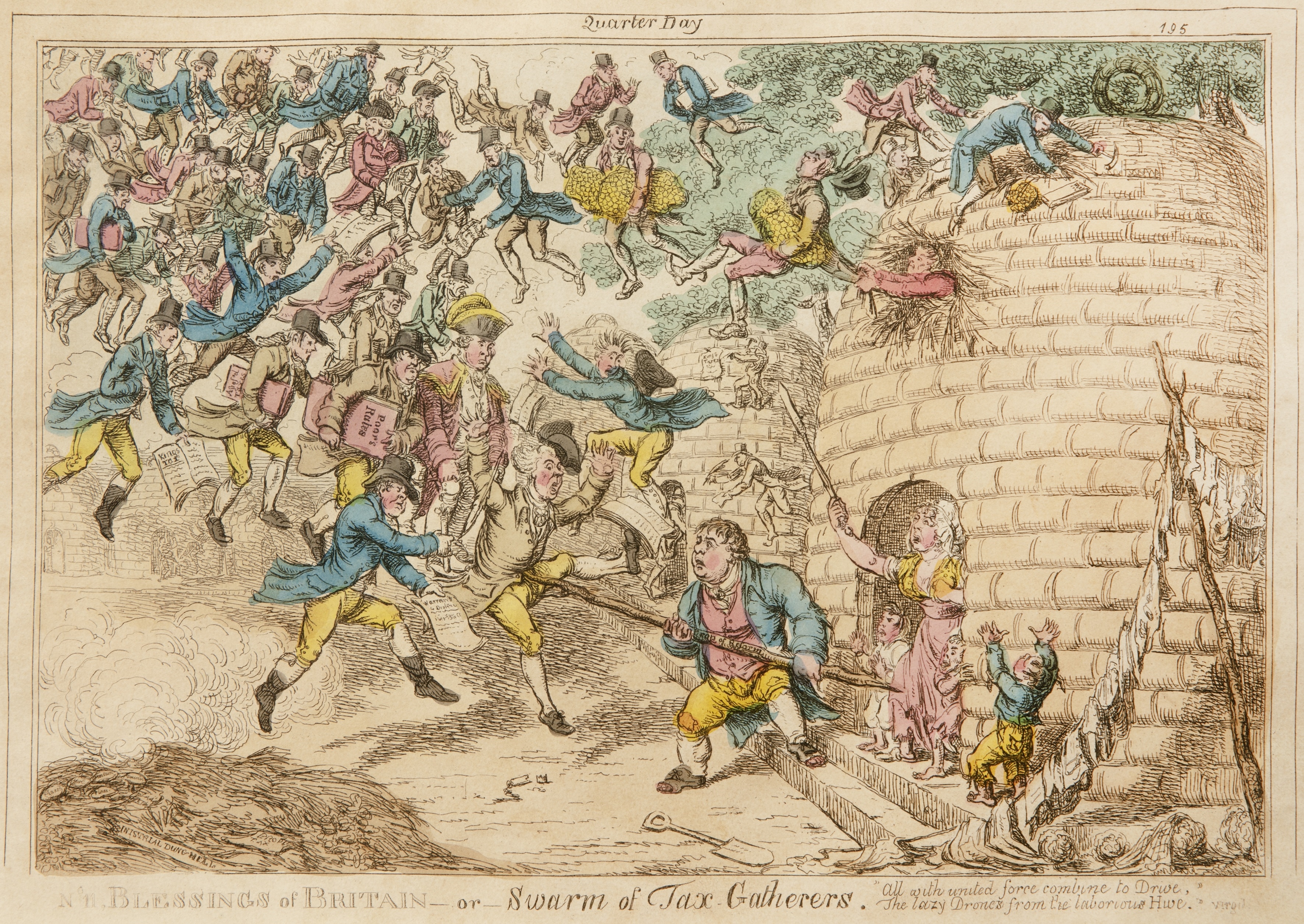 Artwork by George Cruikshank, 'Monstrosities of 1825 & 6'. hand-coloured etching, Made of coloured etching