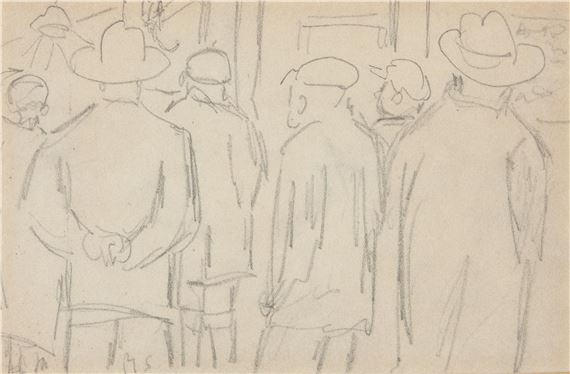 Maud Frances Eyston Sumner | A CROWD OF FIGURES WEARING HATS | MutualArt