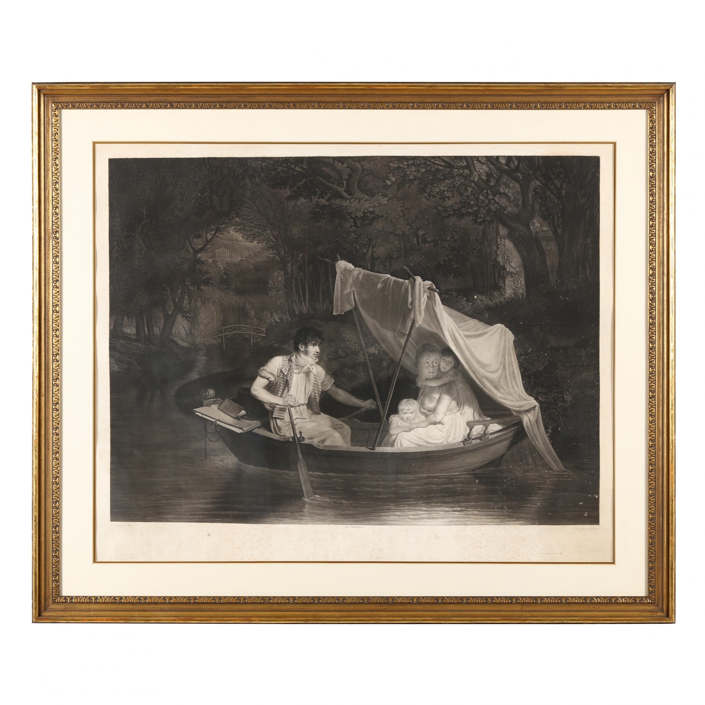 Artwork by François Aubertin, La Barque d'Isabey, Made of Copperplate engraving