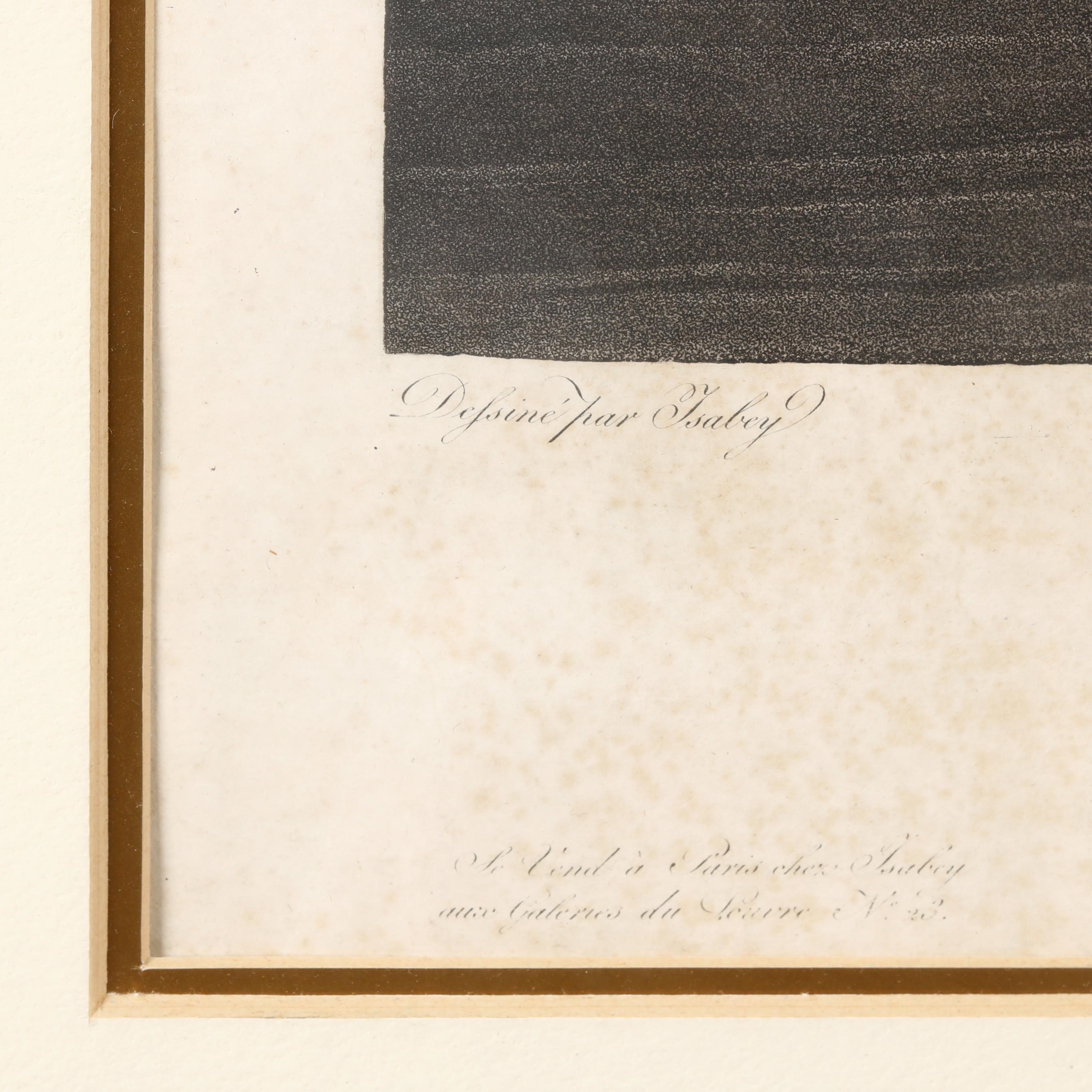 Artwork by François Aubertin, La Barque d'Isabey, Made of Copperplate engraving