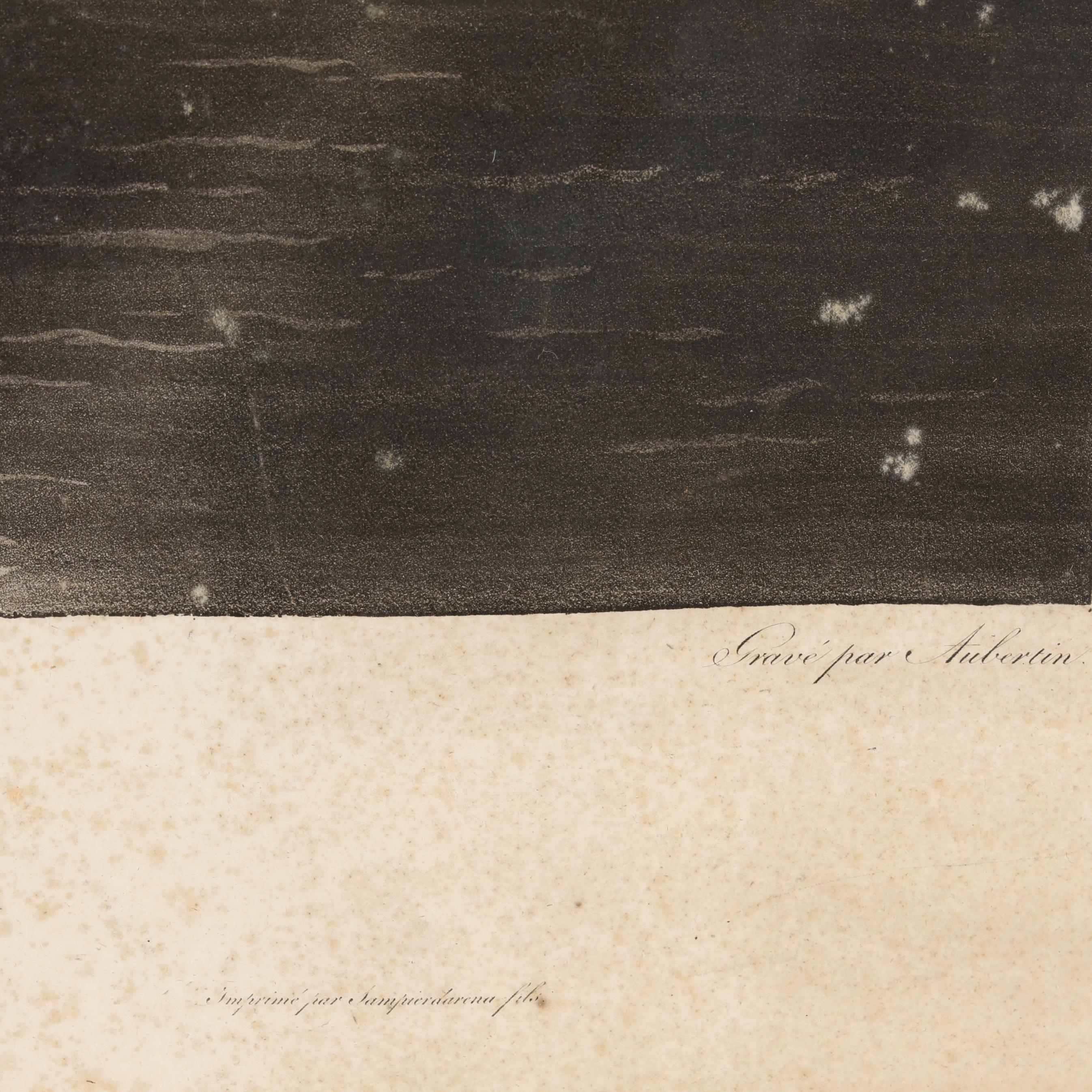 Artwork by François Aubertin, La Barque d'Isabey, Made of Copperplate engraving