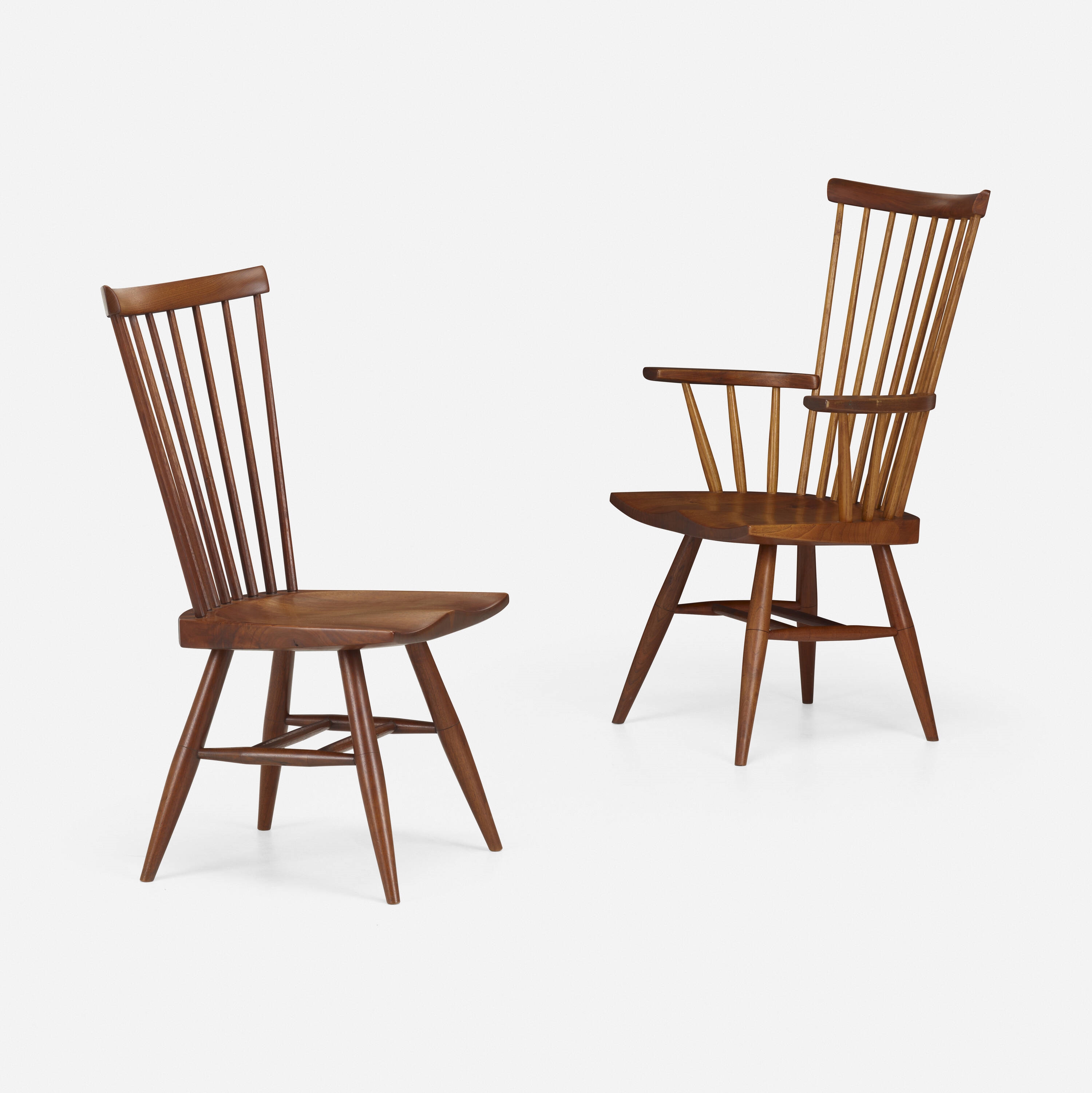 Robert Whitley Shaved spindle chairs, set of two MutualArt
