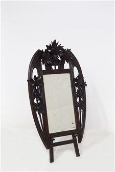 Vintage mirror with easel - Carlo Zen