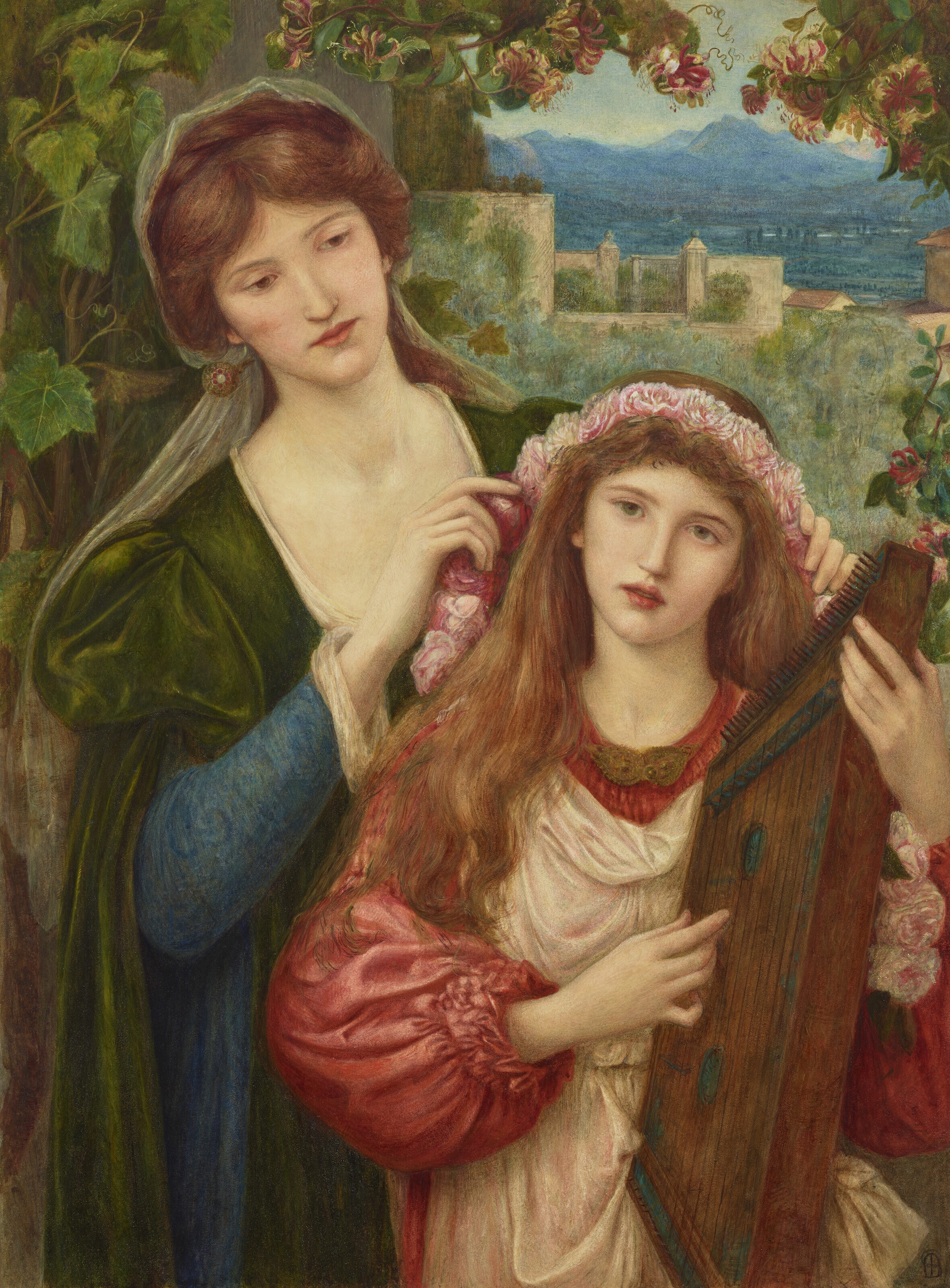 The Childhood of Saint Cecily by Marie Spartali Stillman
