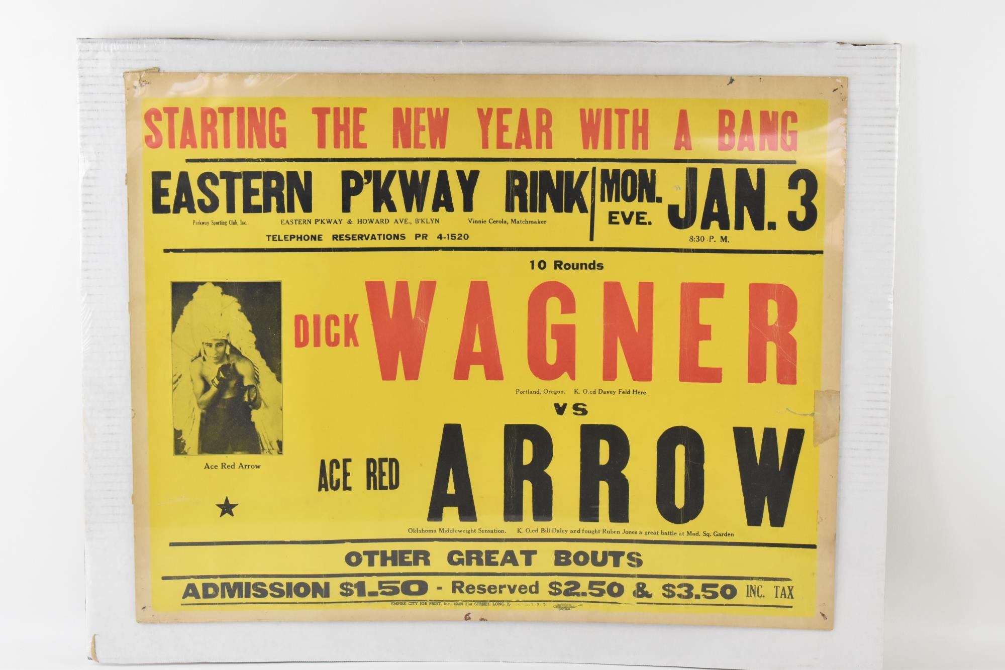 Dick Wagner 1949 BOXING ARENA PROMO POSTER (1949) MutualArt
