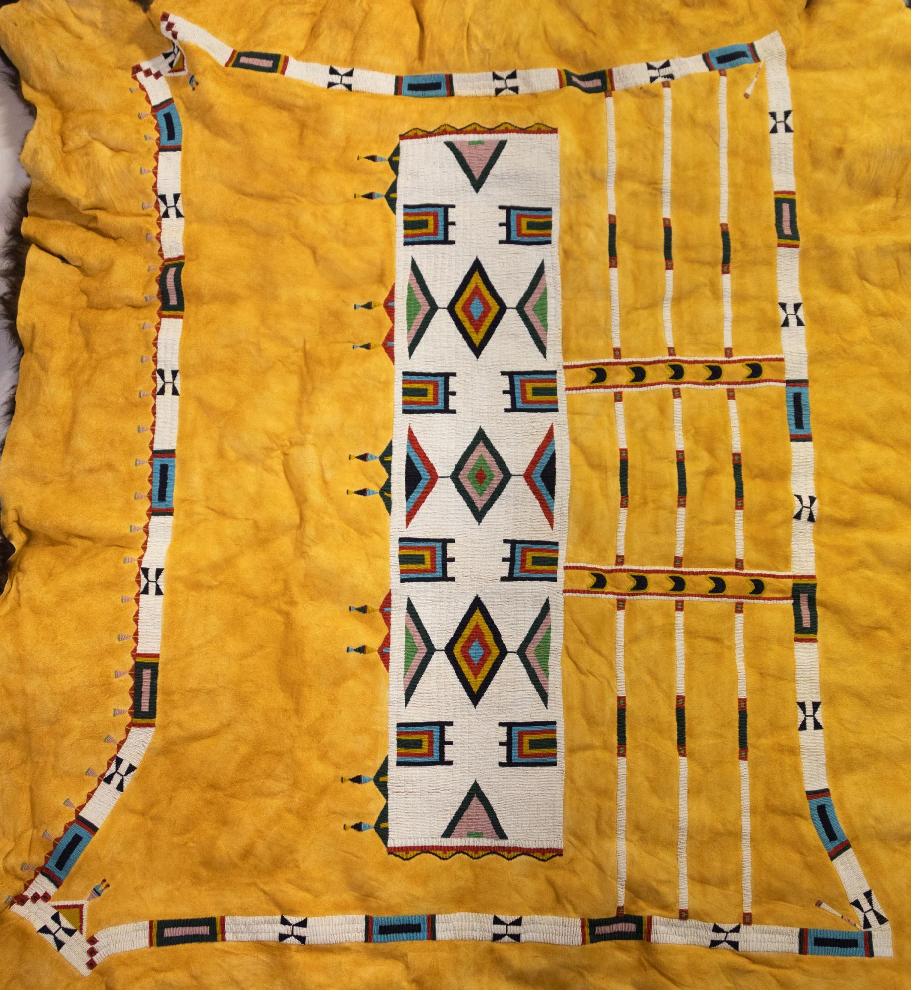 Juanita Growing Thunder Fogerty | Sioux beaded buffalo hide robe (2018 ...
