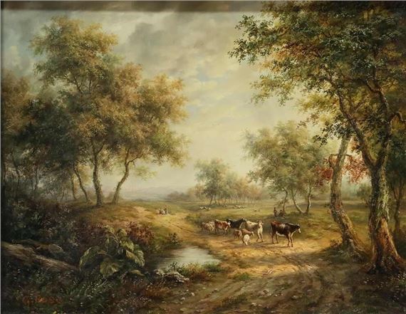 livestock in landscape by G. Rose