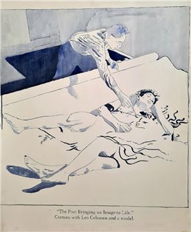 The poet bringing an image to life cocteau with Leo Coleman and a model - Jane Kaplowitz